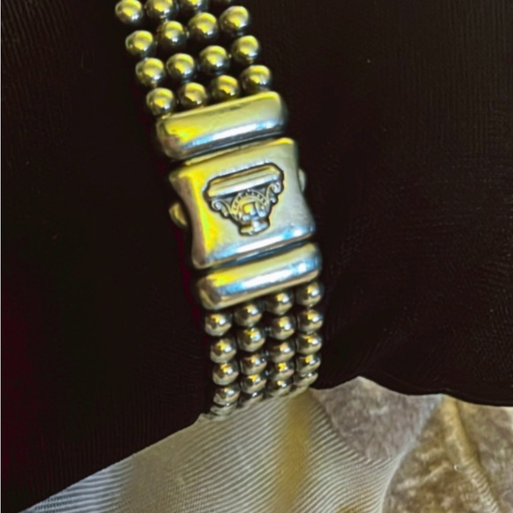 Sterling Silver and 18K Gold Newport Diamond Caviar Bracelet - Picture 3 of 5